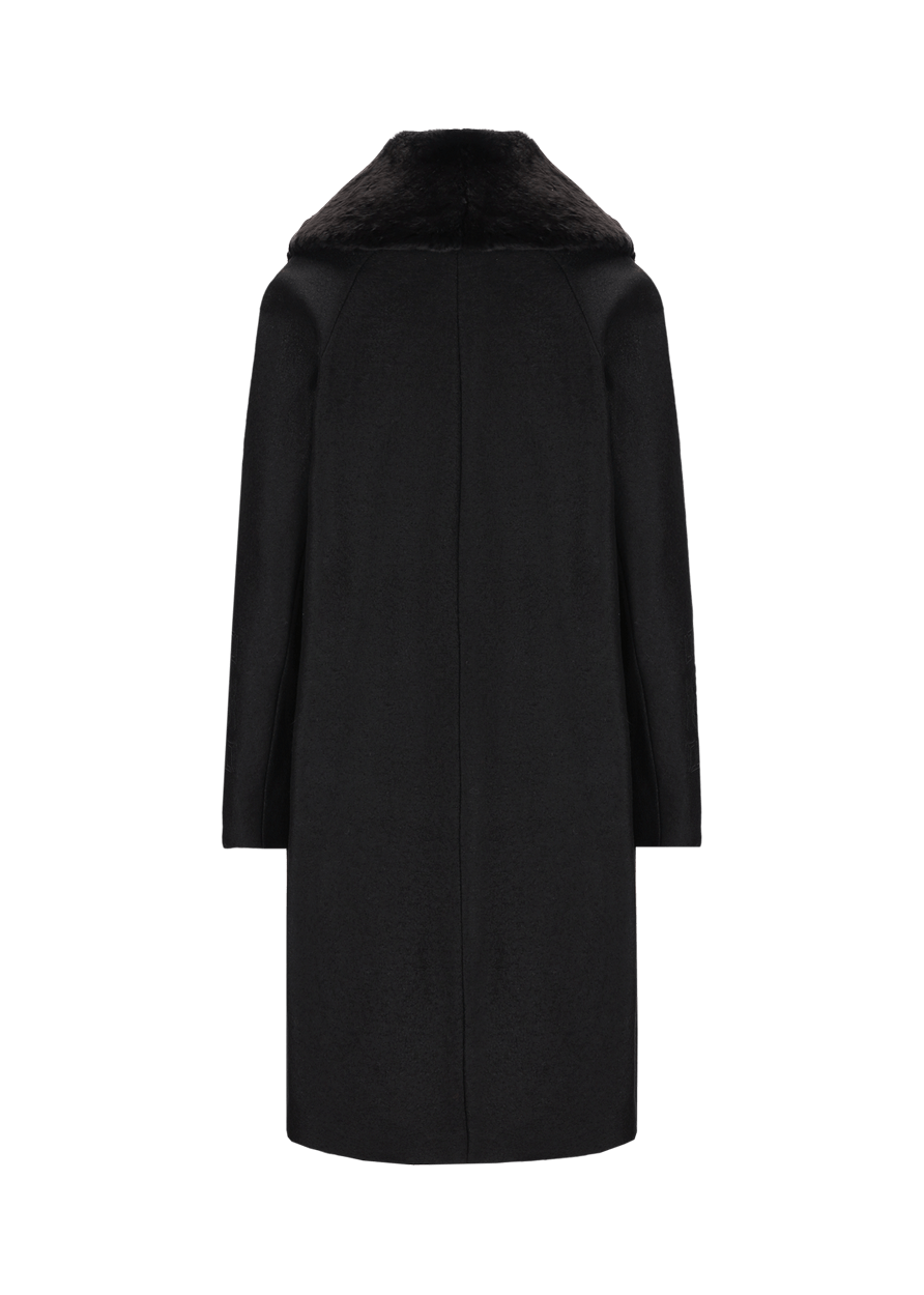 Luis Trenker Cappotto in lana cotta con collo di pelliccia modello Lufrida Online Outlet