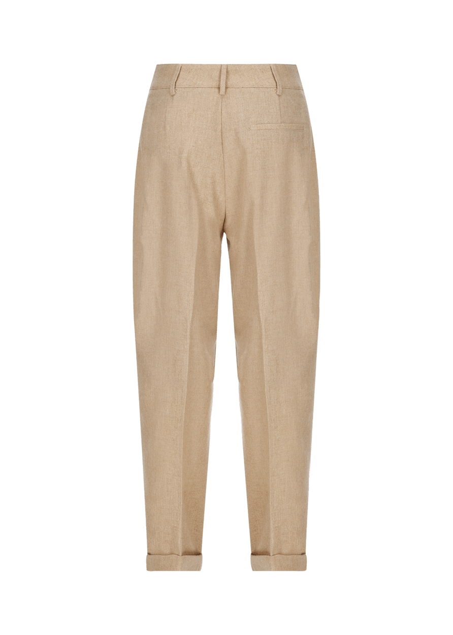 Luis Trenker Pantaloni carrot fit in flanella modello Luloretta Ritorno libero