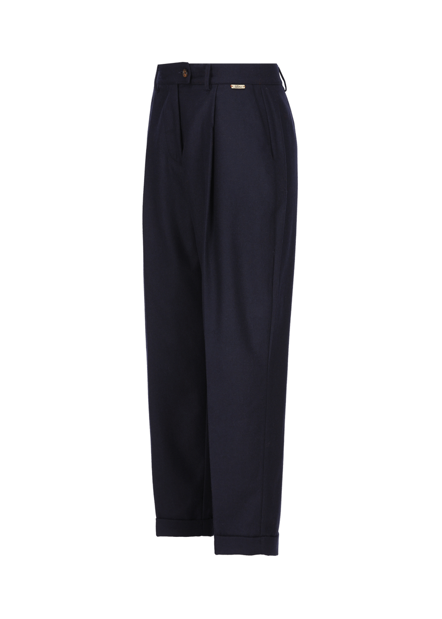 Luis Trenker Pantaloni carrot fit in flanella modello Luloretta Rilascio limitato
