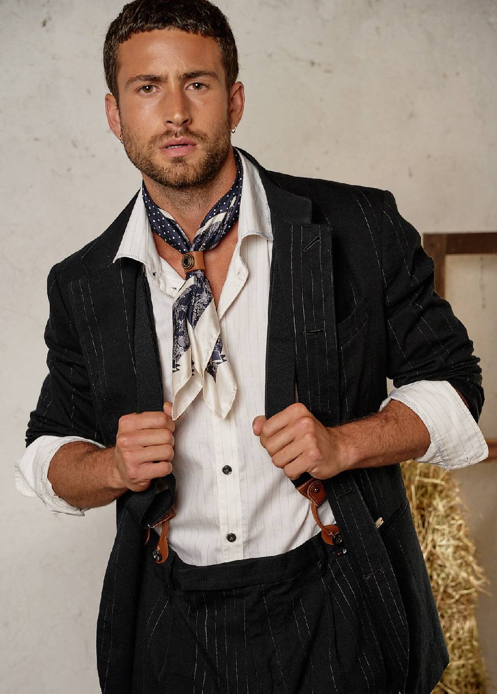 Luis Trenker Blazer con motivo gessato modello Lusandretto Duty-free