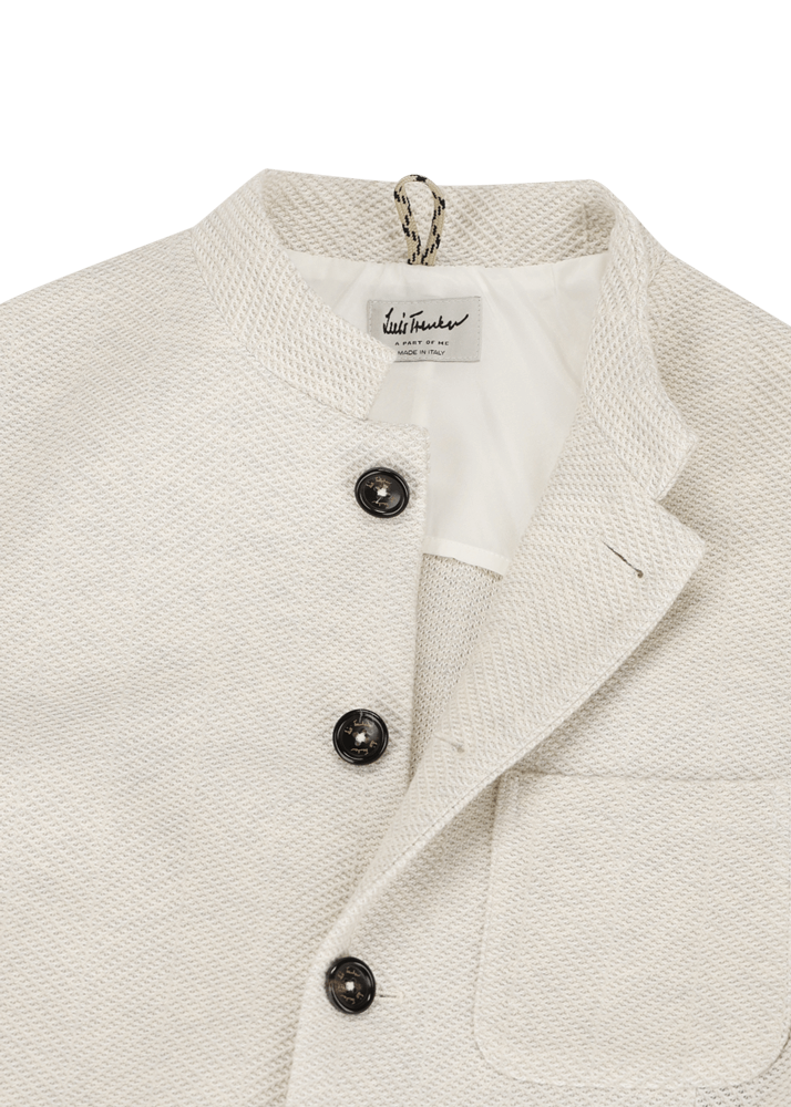Luis Trenker Blazer in jersey con motivo a spina di pesce modello Luigis Soddisfazione Garantita
