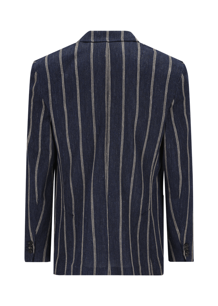 Luis Trenker Blazer in lino con motivo gessato modello Lusimone Negozi Online