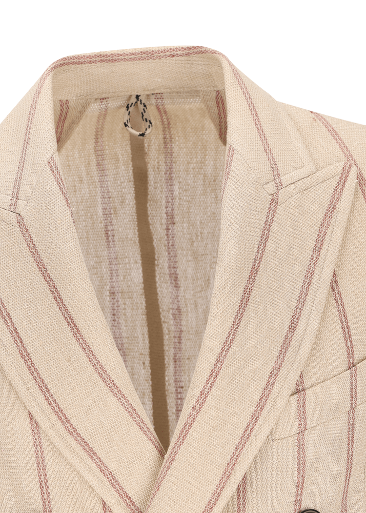 Luis Trenker Blazer in lino con motivo gessato modello Lusimone Acquista Ora