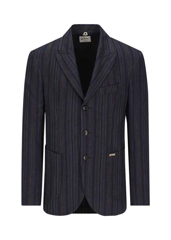Luis Trenker Blazer con motivo a righe modello Lustefan Consegna Veloce