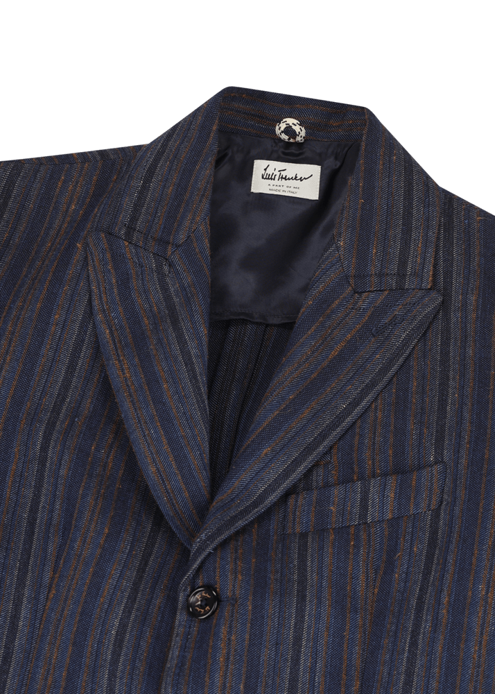 Luis Trenker Blazer con motivo a righe modello Lustefan Consegna Veloce