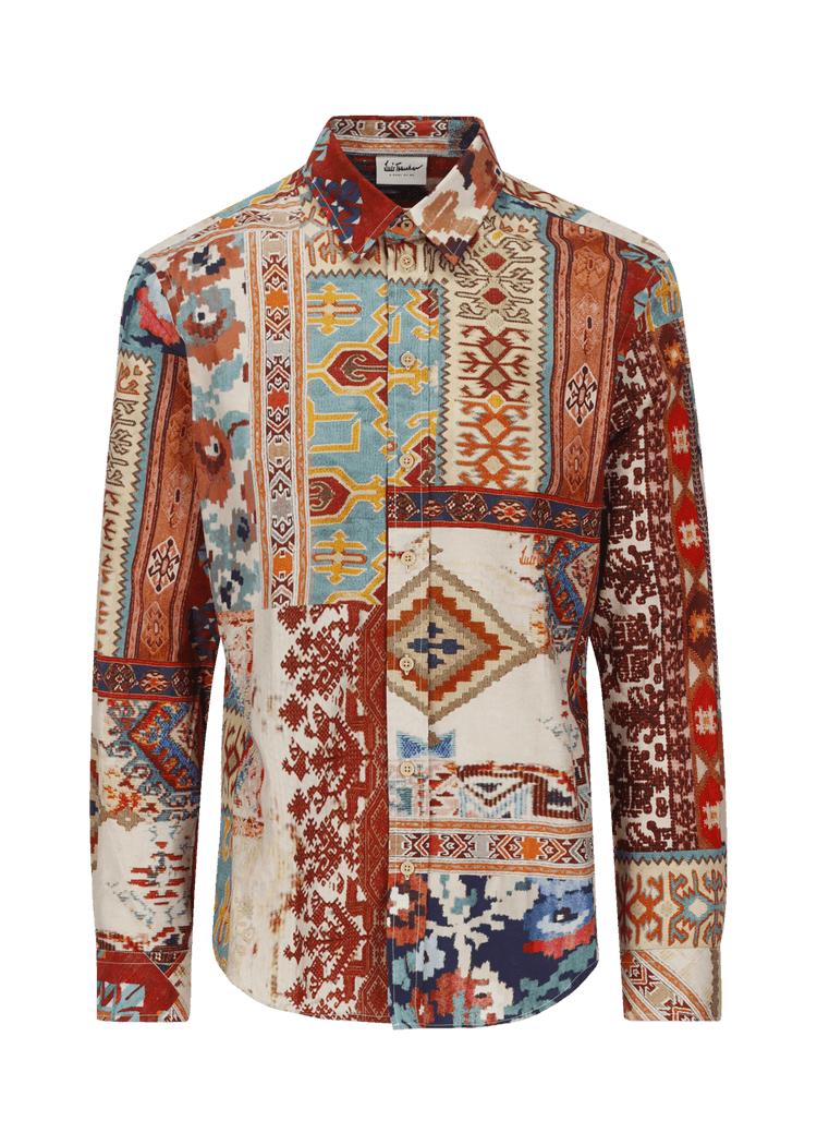 Luis Trenker Camicia con stampa modello Lubodo Vendita Calda