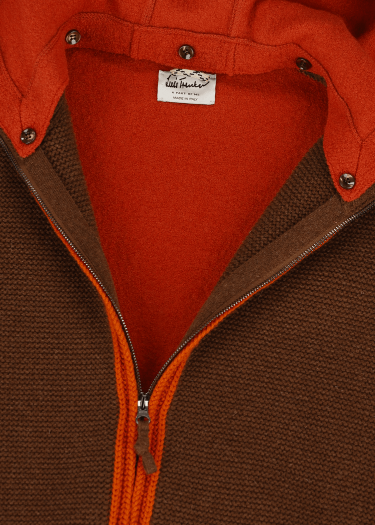 Luis Trenker Cardigan lavorato a maglia con cappuccio modello Luwallace Offerta speciale