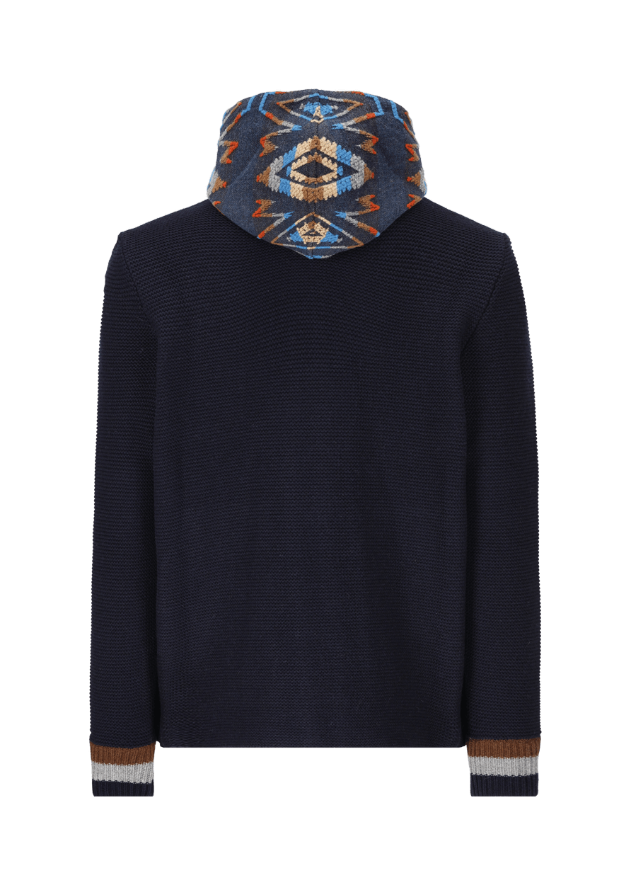 Luis Trenker Cardigan con cappuccio modello Lutor Offerta Anniversario