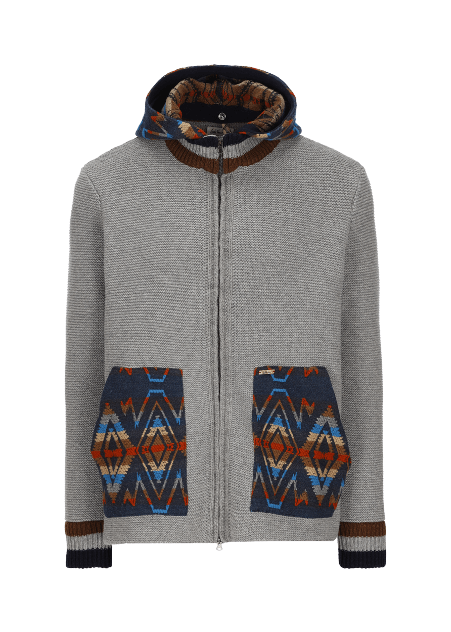Luis Trenker Cardigan con cappuccio modello Lutor Smaltimento dello stoccaggio