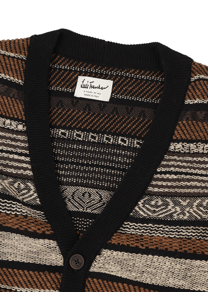 Luis Trenker Cardigan in maglia con motivo a righe modello Luwiago Latest fashion