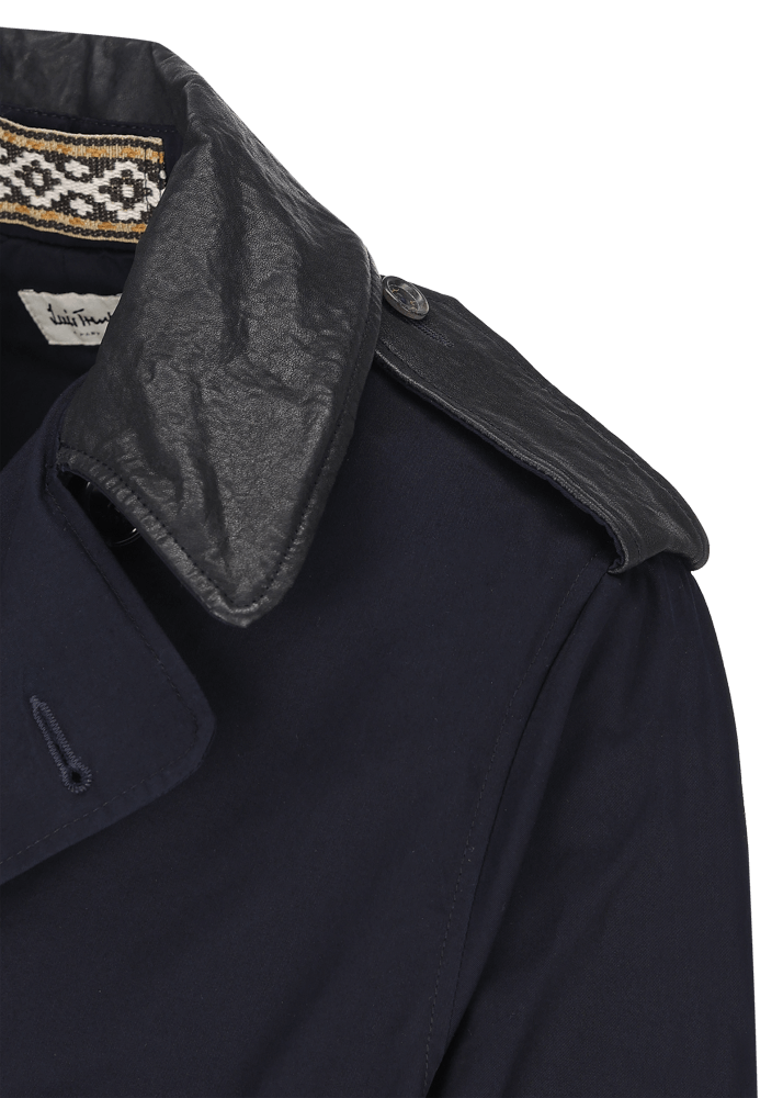 Luis Trenker Trench con dettagli in pelle modello Lufelipe Online Outlet