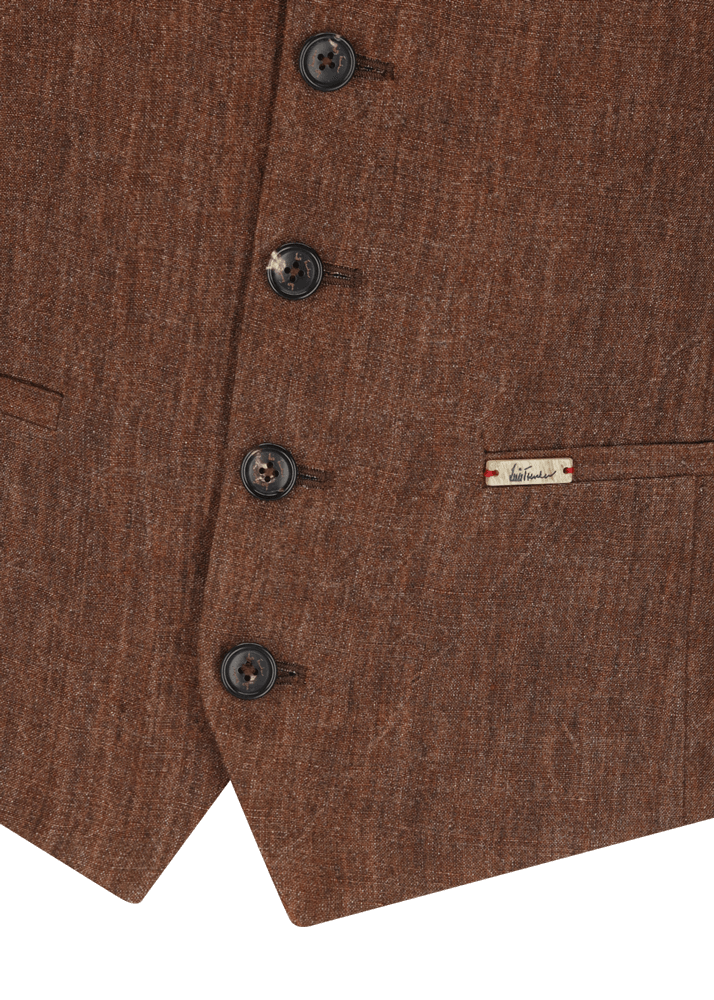 Luis Trenker Gilet in puro lino modello Lusebastian Sconti VIP