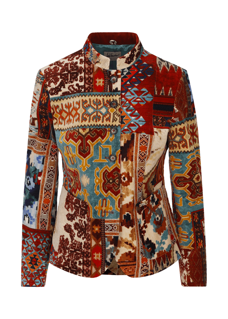 Luis Trenker Blazer in velluto con stampa modello Luranda Promozione temporanea