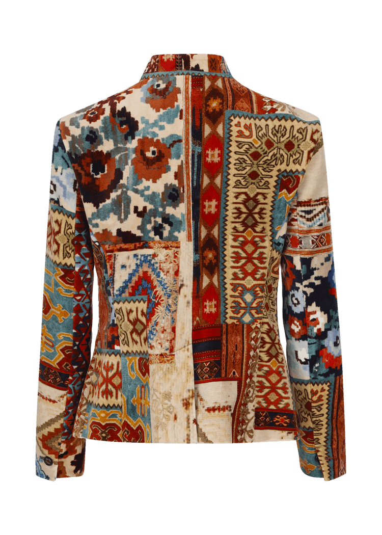 Luis Trenker Blazer in velluto con stampa modello Luranda Promozione temporanea