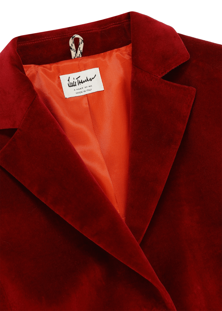 Luis Trenker Blazer in velluto con colletto a revers modello Luramea Sostegno trimestrale