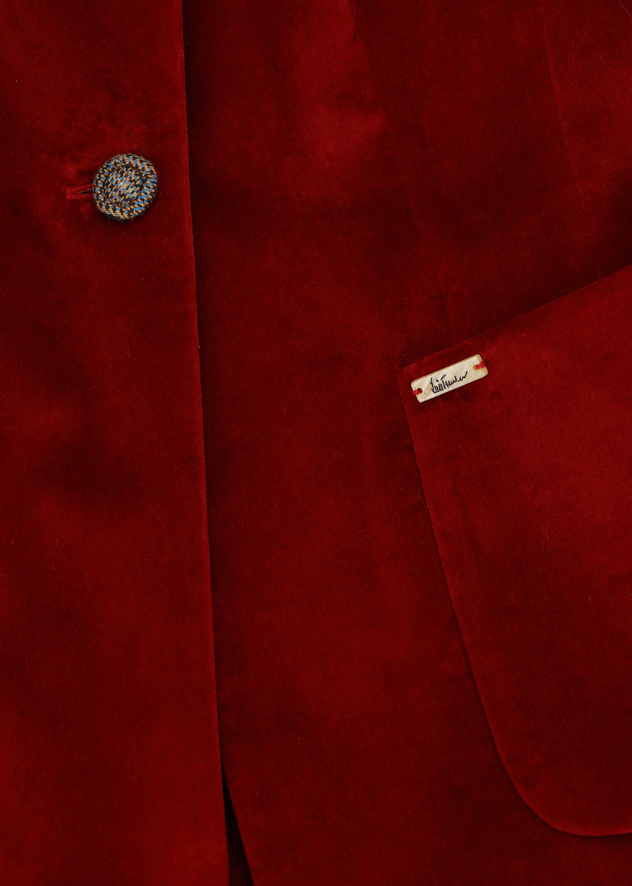 Luis Trenker Blazer in velluto con colletto a revers modello Luramea Sostegno trimestrale