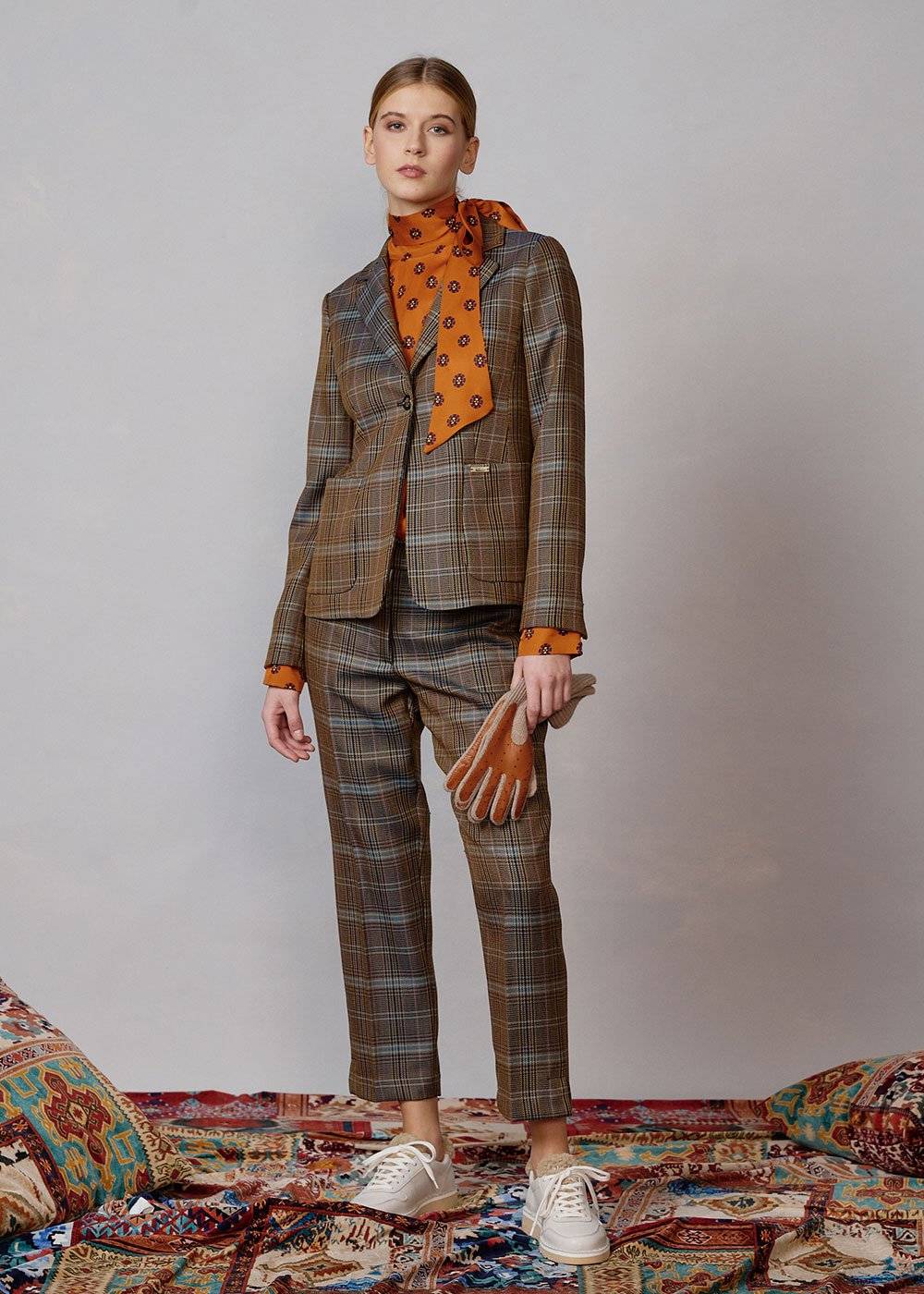 Luis Trenker Blazer con motivo pied-de-poule modello Luramea Solo un giorno rimasto