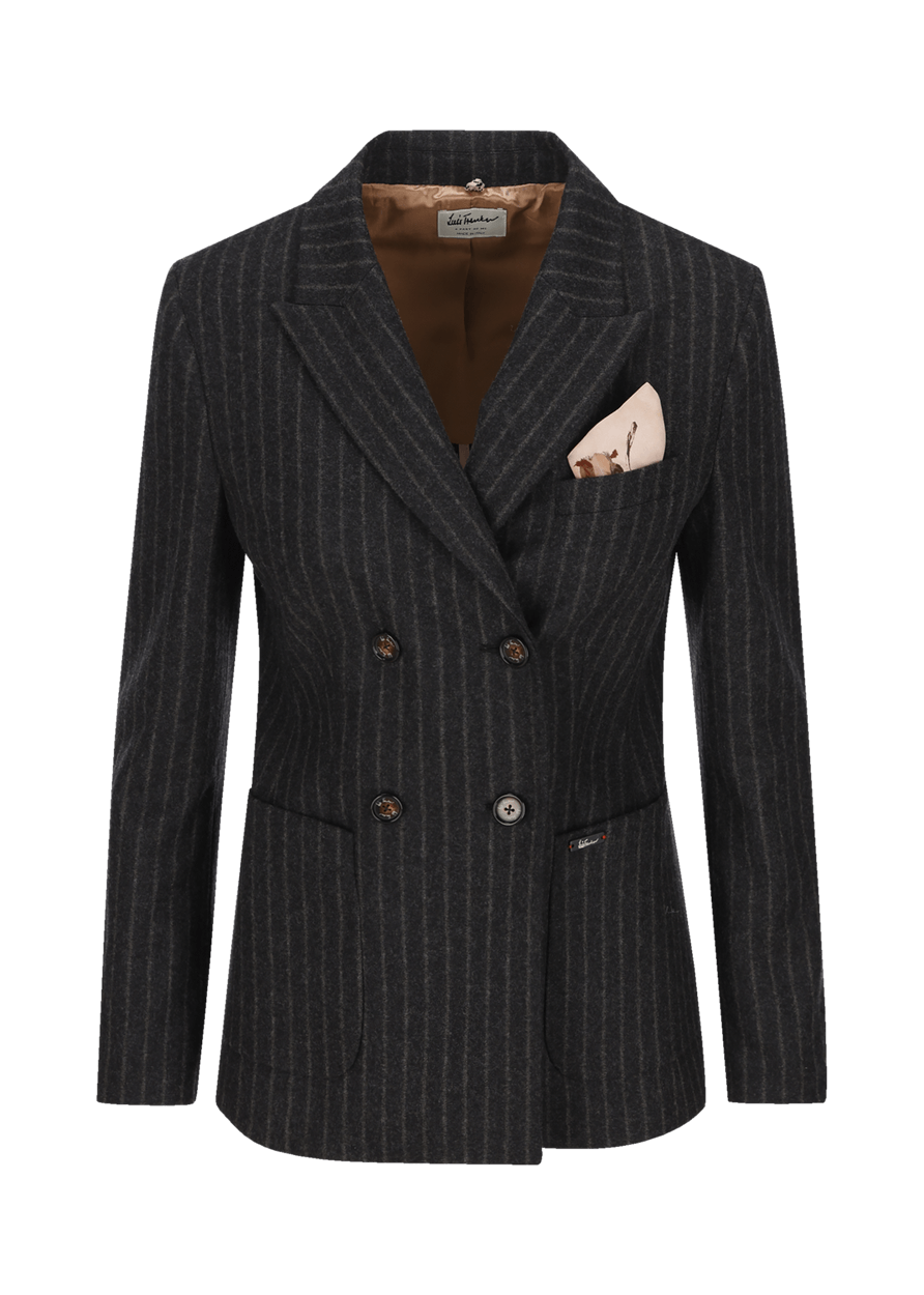 Luis Trenker Blazer in lana vergine con motivo gessato modello Luscilla Officina