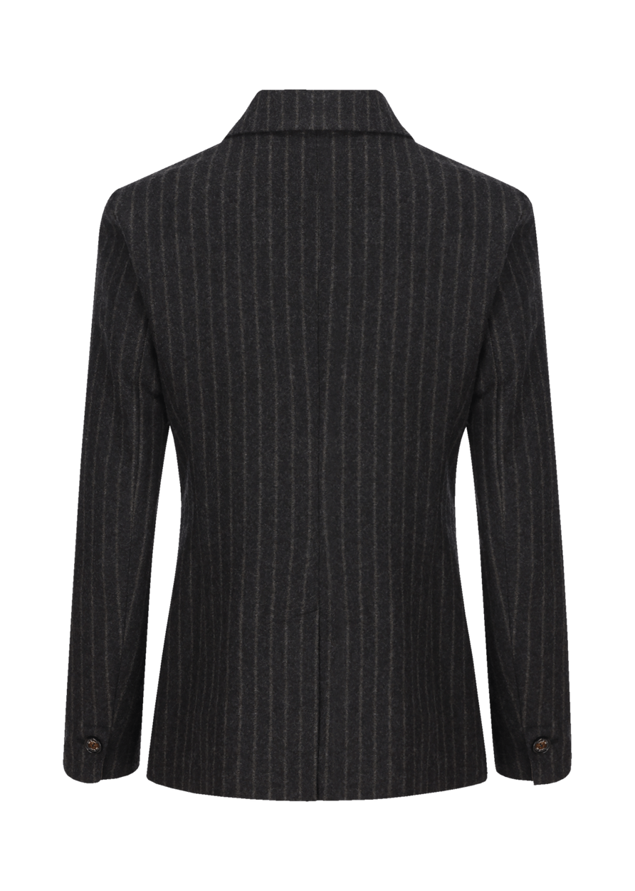 Luis Trenker Blazer in lana vergine con motivo gessato modello Luscilla Officina