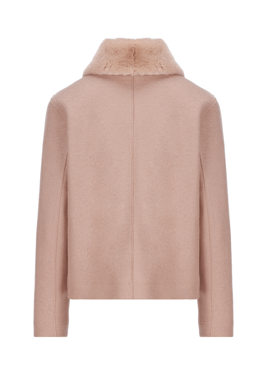 Luis Trenker Blazer in lana cotta con collo in pelliccia modello Luroberta Esporta salva