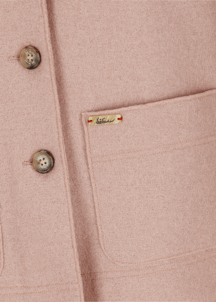 Luis Trenker Blazer in lana cotta con collo in pelliccia modello Luroberta Esporta salva