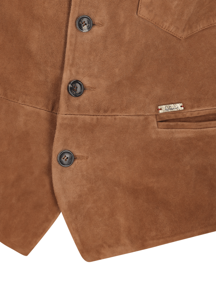 Luis Trenker Gilet in pelle scamosciata modello Luselim Qualità