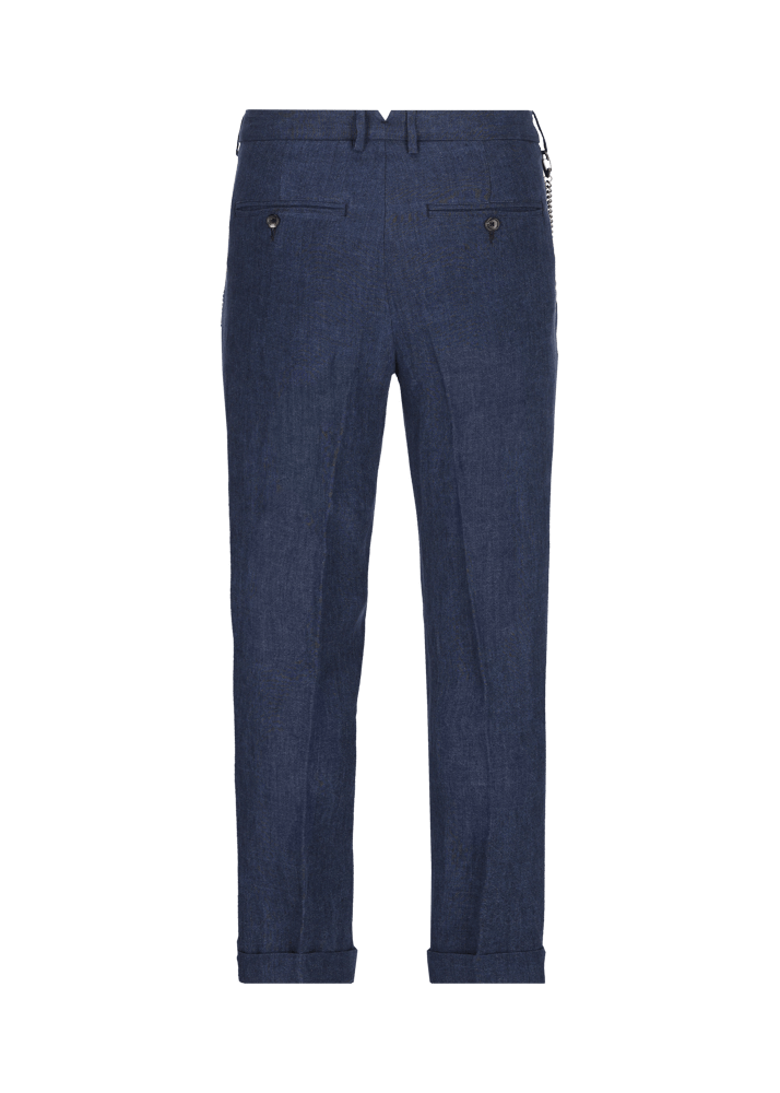 Luis Trenker Pantaloni chino in puro lino modello Lubruneu Consegna Veloce