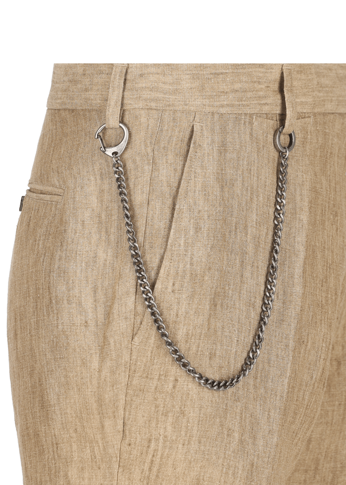 Luis Trenker Pantaloni chino in puro lino modello Lubruneu Promozione Limitata