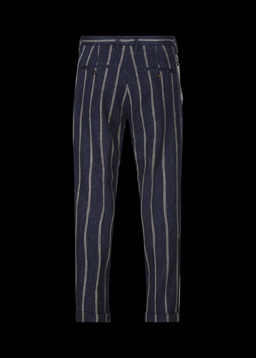 Luis Trenker Pantaloni chino con motivo gessato modello Lubruneu Novità
