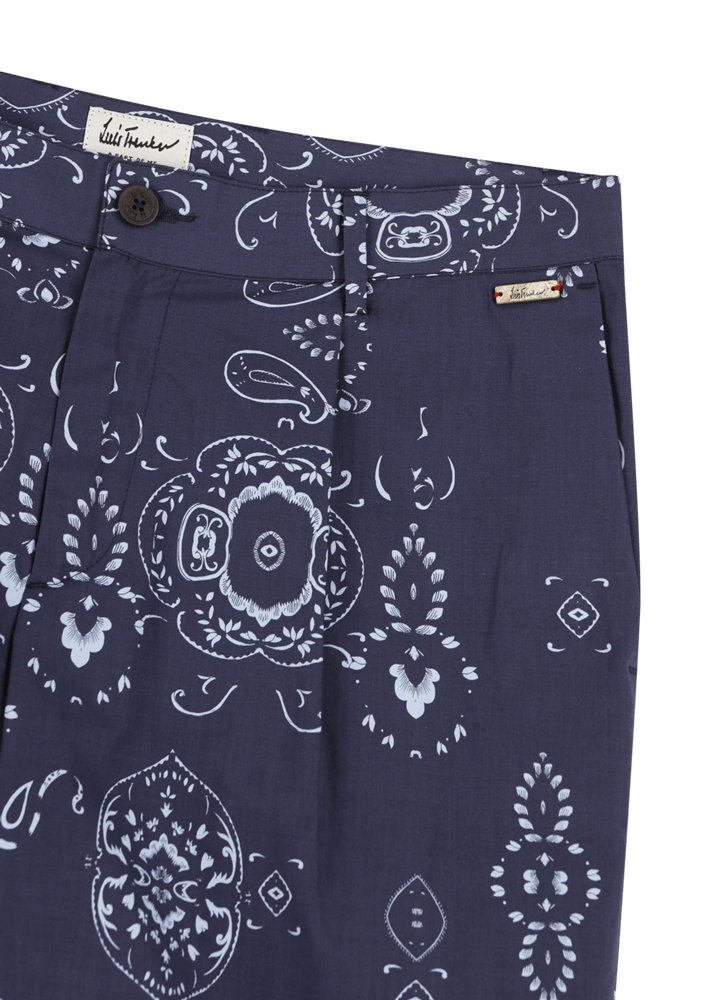 Luis Trenker Bermuda con stampa bandana modello Lubartl Saldi