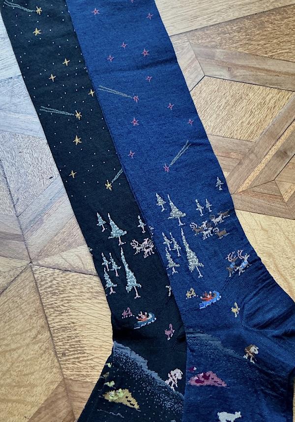 Rose & Lini ANTIPAST WOOL “LAGOM” AM-792HS LONG SOCKS BLACK Vendite Flash