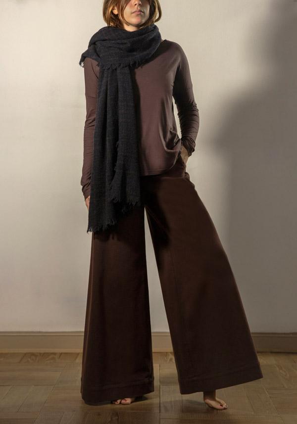 Rose & Lini FALIERO SARTI WOOL & CASHMERE “PERRISON” BLUE SCARF Qualità