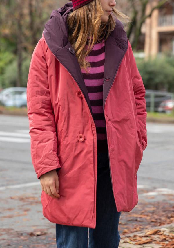 Rose & Lini OOF WEAR REVERSIBLE “JACKET 9410” BORDEAUX & FUCSIA Offerta