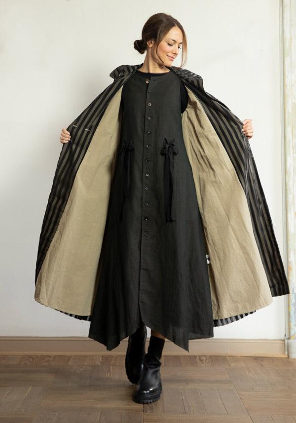 Rose & Lini A TENTATIVE ATELIER COTTON “JOSEPH” OLIVE COAT In Vendita