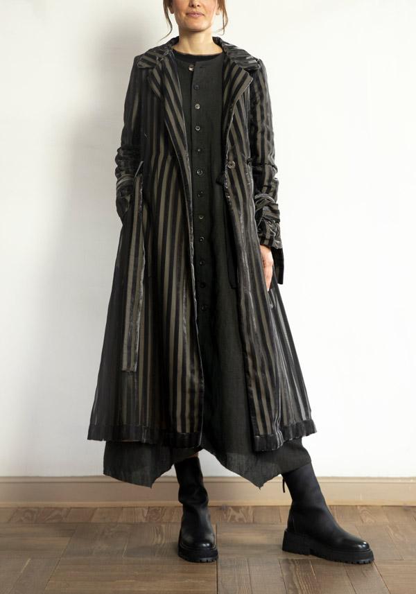 Rose & Lini A TENTATIVE ATELIER WOOL “SISSAL” DARK BROWN DRESS Hotsell