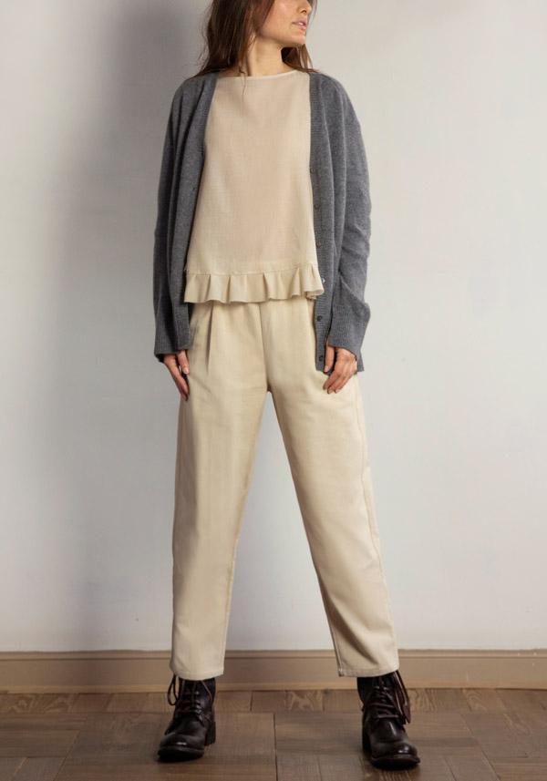 Rose & Lini BE YOU CASHMERE “CARDIGAN 3023” GREY In Saldo