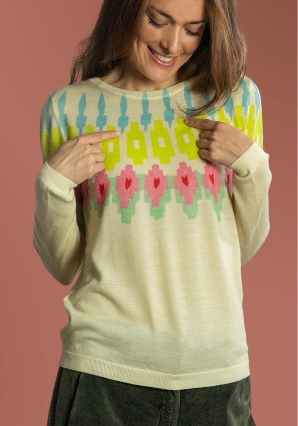 Rose & Lini IN BED WITH YOU WOOL “BARCHETTA 04” BANANA SWEATER Italy