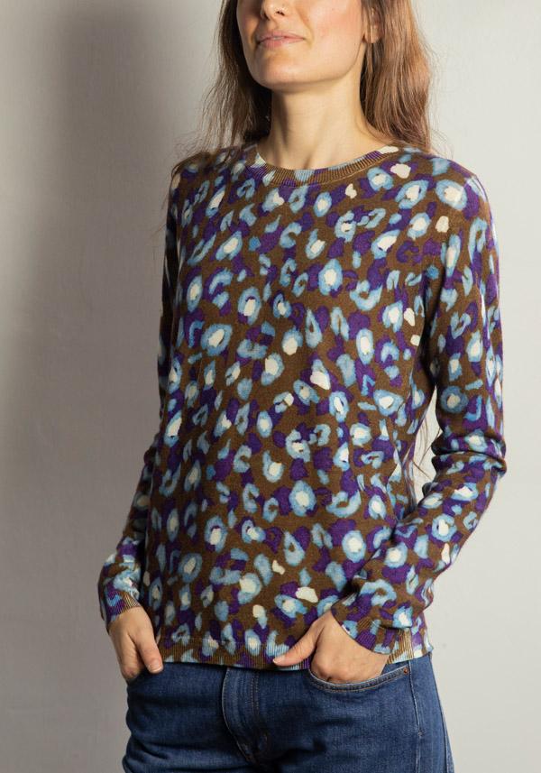 Rose & Lini IN BED WITH YOU WOOL “GIROCOLLO 08” COGNAC SWEATER Italia