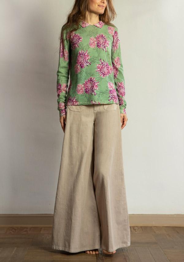 Rose & Lini IN BED WITH YOU WOOL FLORAL SWEATER “22” SAGE 2025