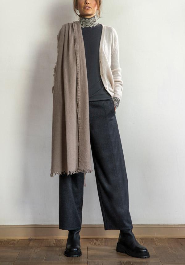 Rose & Lini PRIVATE 0204 CASHMERE “182” SABLE CARDIGAN Spedizione Gratuita