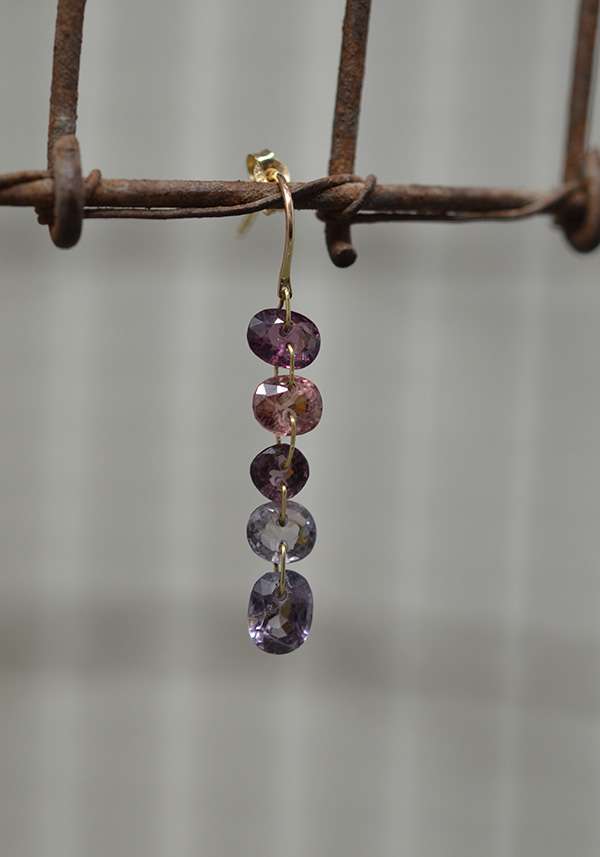Rose & Lini 5 OCTOBRE “124 LTD” GOLD & SPINELS EARRINGS Promozione Limitata