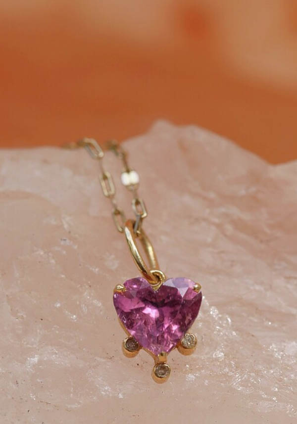 Rose & Lini 5 OCTOBRE “NAO” HEART PENDANT NECKLACE Sconto