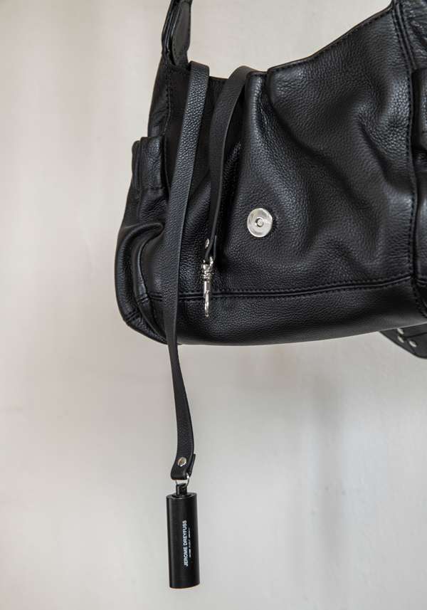 Rose & Lini JÉRÔME DREYFUSS “HELMUT S” BLACK LEATHER BAG Vendite Flash
