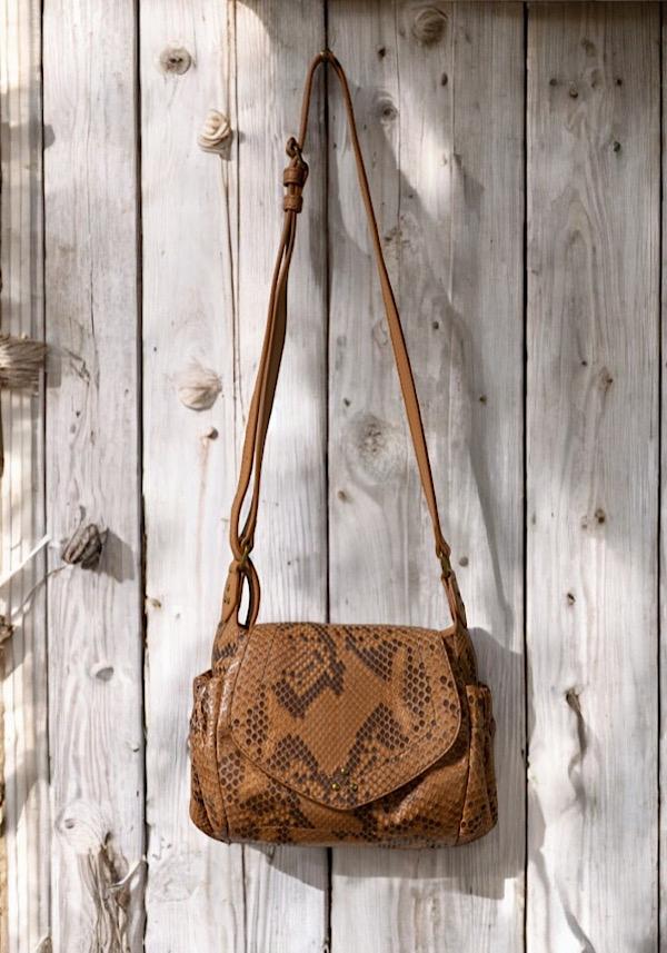 Rose & Lini JÉRÔME DREYFUSS “HELMUT S” GOLD PYTHON BAG Offerta San Valentino