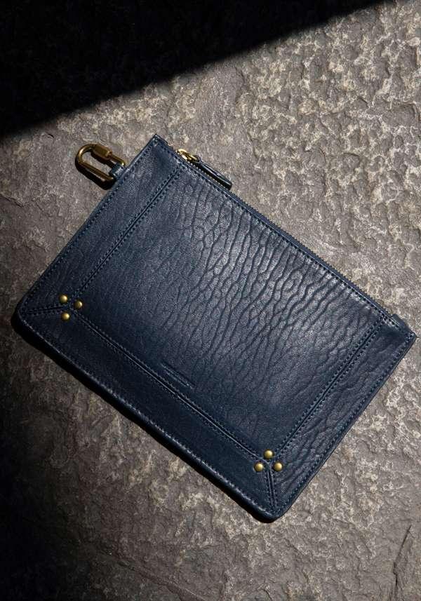 Rose & Lini JÉRÔME DREYFUSS “POPOCHE M” SAPPHIRE POUCH In Saldo
