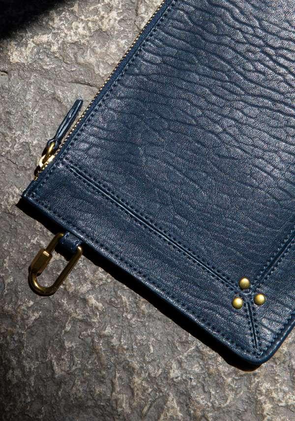 Rose & Lini JÉRÔME DREYFUSS “POPOCHE M” SAPPHIRE POUCH In Saldo