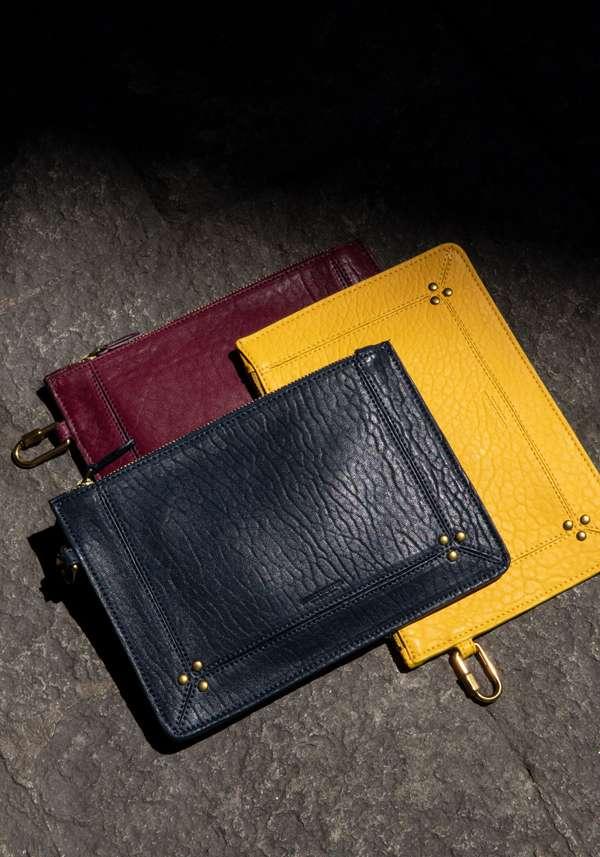 Rose & Lini JÉRÔME DREYFUSS “POPOCHE M” SAPPHIRE POUCH In Saldo