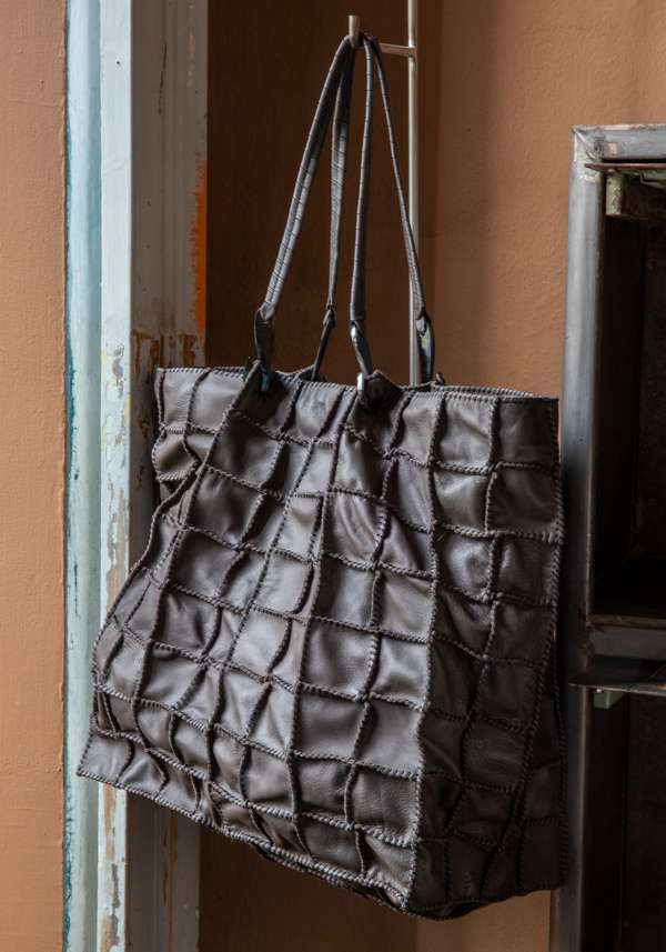 Rose & Lini JAMIN PUECH “HONU GM” DARK BROWN LEATHER BAG Nuova
