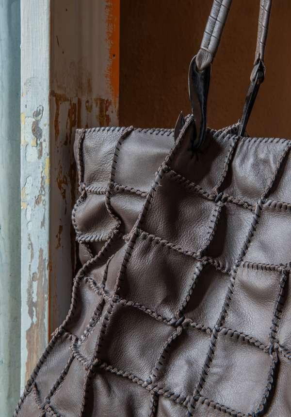 Rose & Lini JAMIN PUECH “HONU GM” DARK BROWN LEATHER BAG Nuova