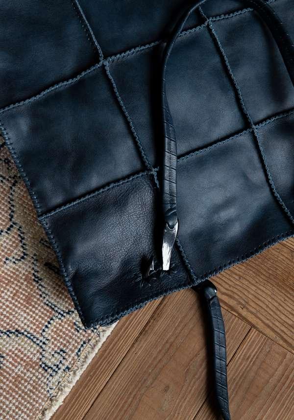 Rose & Lini JAMIN PUECH “JONU L” NAVY LEATHER BAG Moda